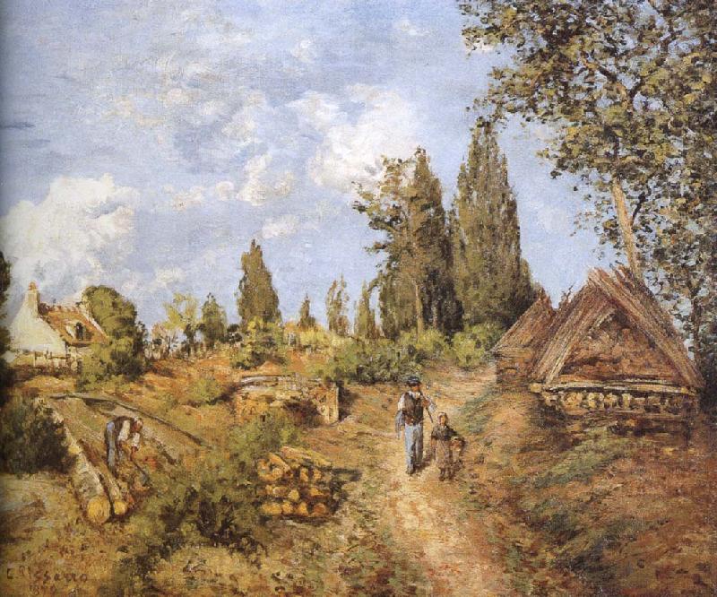 Camille Pissarro Walking in the countryside on the road loggers Germany oil painting art
